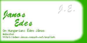 janos edes business card